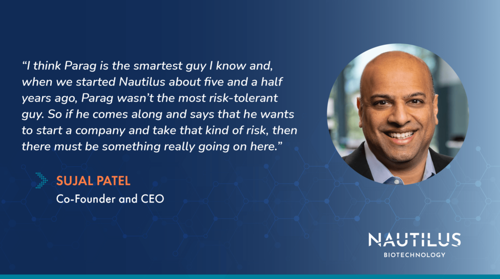 Headshot and quote from Nautilus Co-Founder and CEO, Sujal Patel