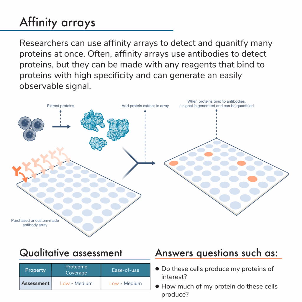 Diagram depicting how affinity arrays work