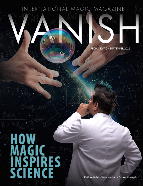 Vanish Magazine cover featuring Nautilus Founder and Chief Scientist Parag Mallick