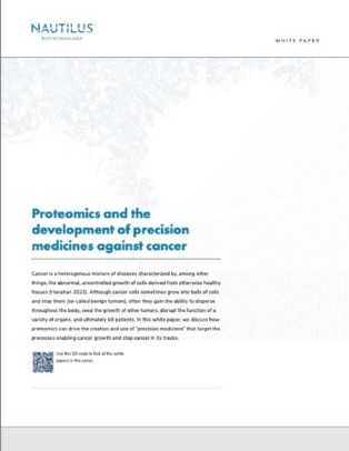 Proteomics and the development of precision medicines against cancer white paper