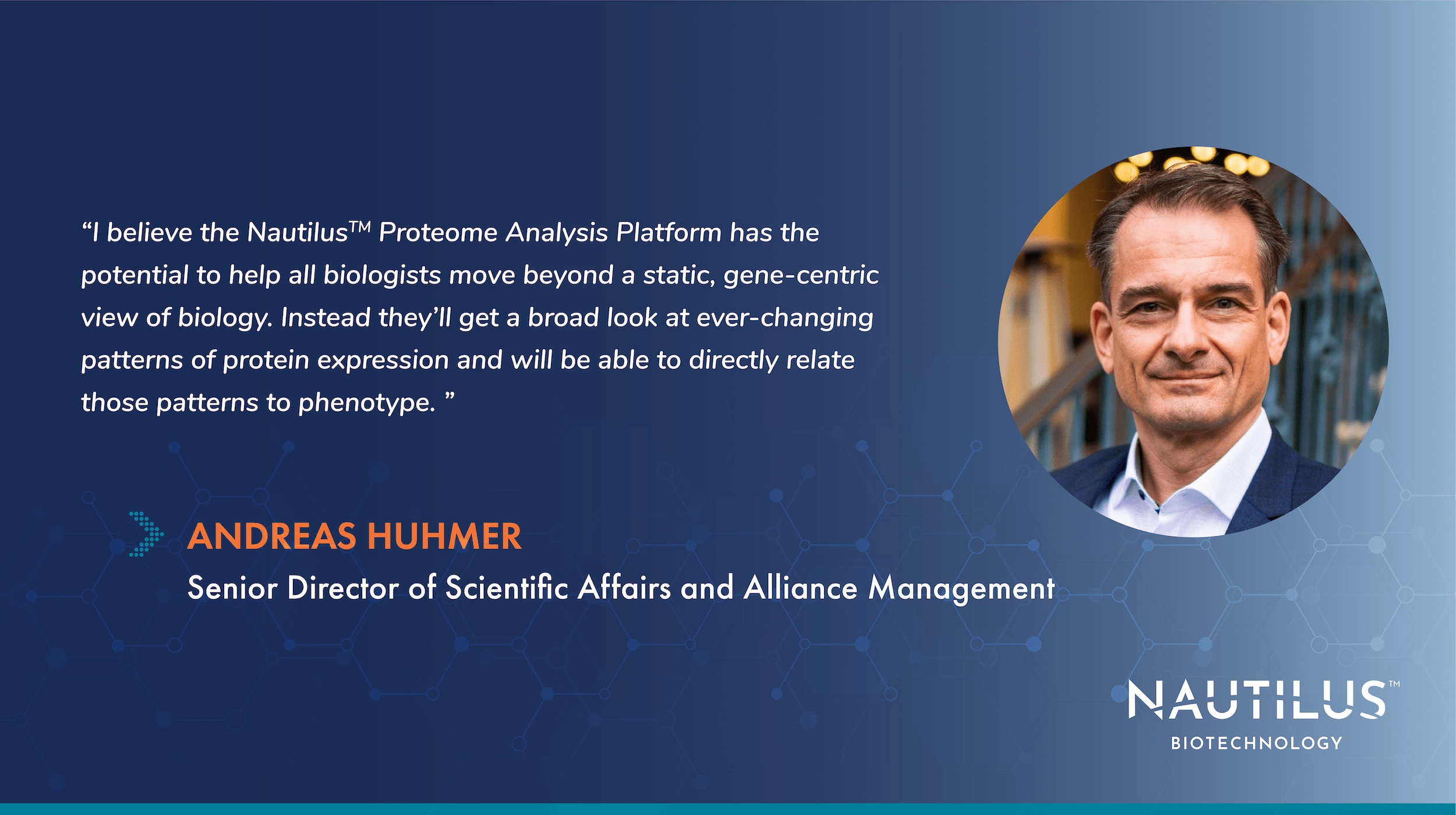Interview with Andreas Huhmer Senior Director of Scientific Affairs